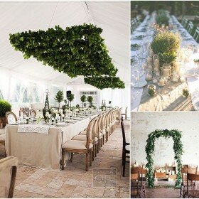 2016 wedding trends outside inside styling greenery